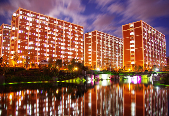 云南經(jīng)濟管理學院_校園夜色